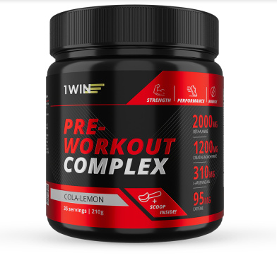 1WIN Предтрен Pre-workout, Кола-Лимон, 35 порций, спп фото 1 — 65fit