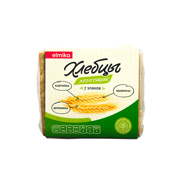 ELMIKA Хлебцы хрустящие "7 злаков" 110г фото 1 — 65fit