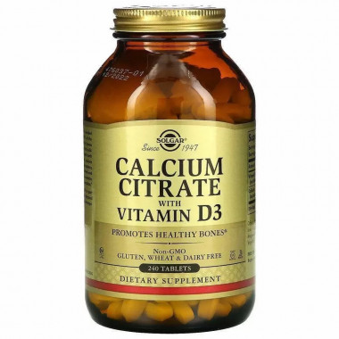 #SOLGAR calcium Citrate vitamin D3 240tab — 65fit