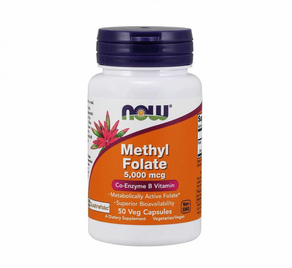#NOW Methyl folate 5000mg 50 vCaps фото 1 — 65fit