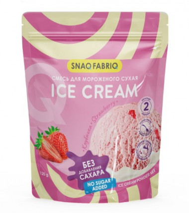SNAQ FABRIQ Десерты (сухие). Смесь для мороженого сухая &quot;Клубника&quot; 120г — 65fit