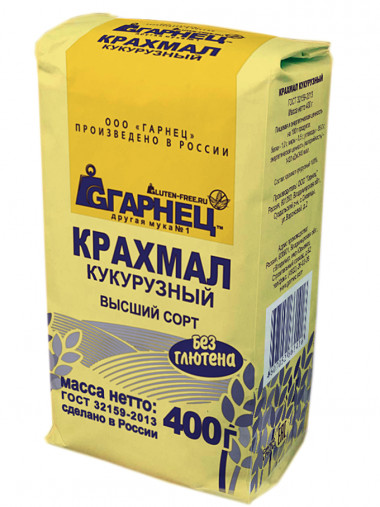 ГАРНЕЦ Крахмал кукурузный без глютена 400г — 65fit