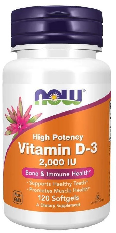 #NOW Vitamin D-3 2000 ME 120 caps фото 1 — 65fit