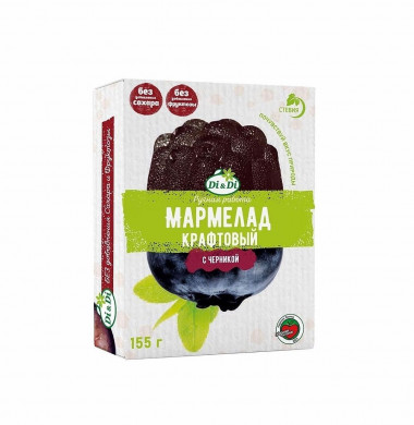 Di&amp;Di Мармелад крафтовый желейно-формовой с черникой 155г — 65fit