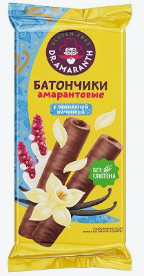 DR.AMARANTH Батончики амарантовые с Ванильной начинкой в глазури 19г/20 &mdash; 65fit