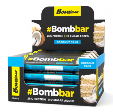 BOMBBAR Батончик глазированный &quot;Миндально-Кокосовый торт&quot; 40г/30 — 65fit
