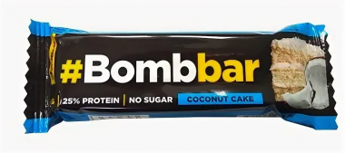 BOMBBAR Батончик глазированный &quot;Миндально-Кокосовый торт&quot; 40г/30 — 65fit