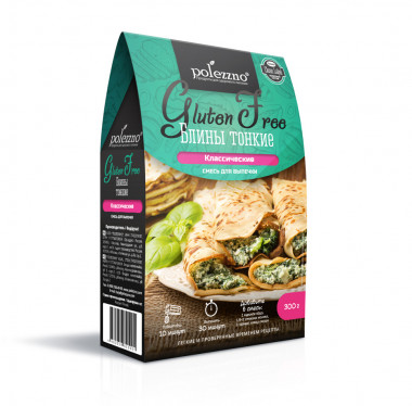 POLEZZNO Смесь для выпечки &quot;Блины тонкие&quot; без глютена 300г — 65fit
