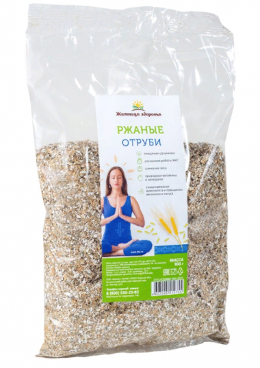 ЖИТНИЦА ЗДОРОВЬЯ Отруби ржаные 300г — 65fit