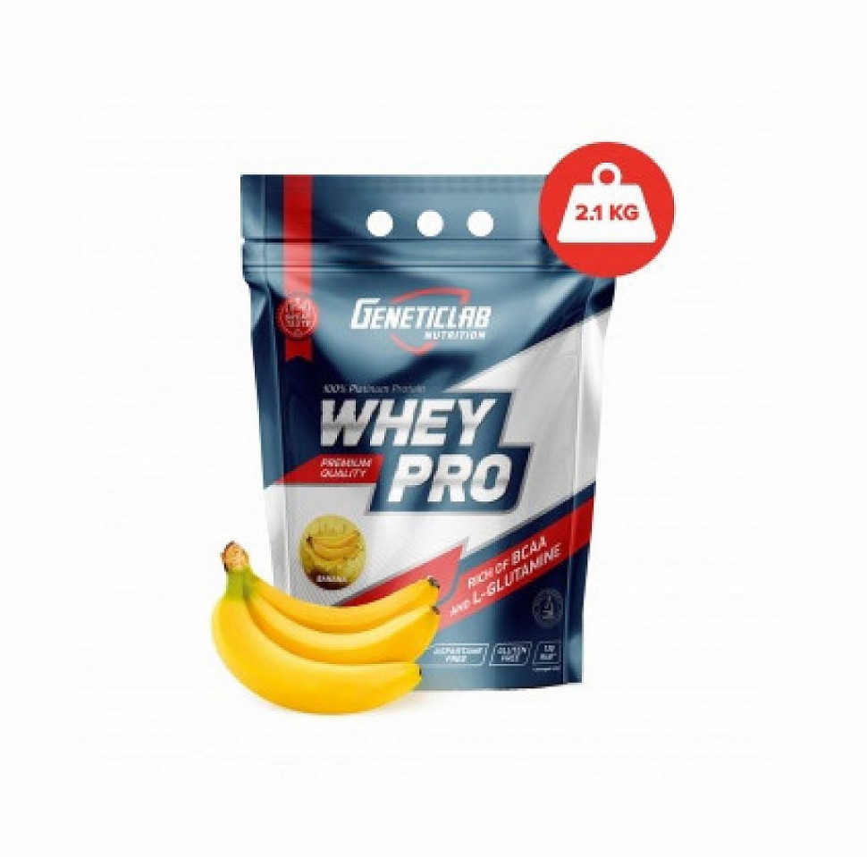 WHEY PRO банан 1000g, GeneticLab фото 1 — 65fit