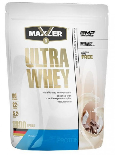 #Maxler Ultra Whey 1800g bag Шоколад с кокосов. чипсами — 65fit