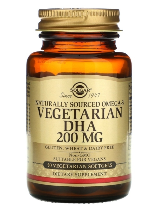#SOLGAR Omega-3 vegetarian DHA 200mg 50 cap фото 1 — 65fit