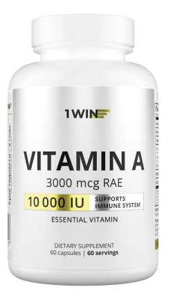 1WIN Витамин А 10000МЕ 60 капс фото 1 — 65fit