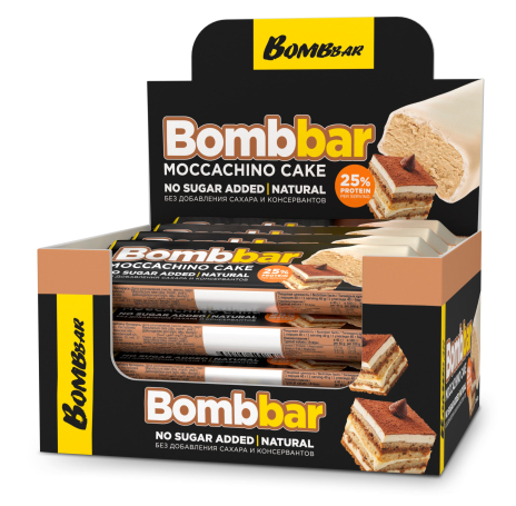 BOMBBAR Батончик глазированный Торт Моккачино" 40г/30 фото 1 — 65fit
