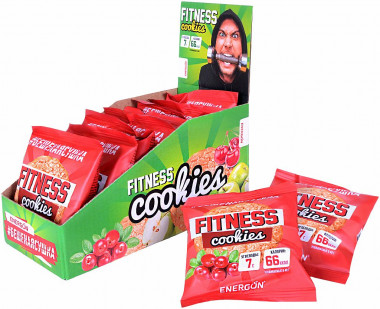 Протеиновое печенье Клюква 40гр, #БЕШЕНАЯСУШКА — 65fit