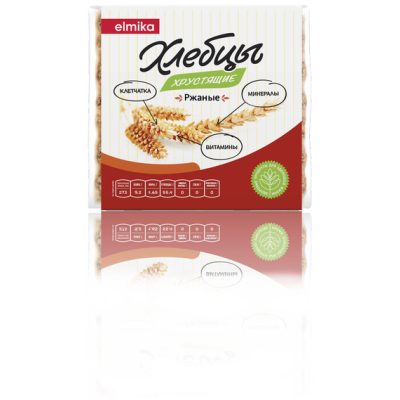 ELMIKA Хлебцы хрустящие "Ржаные" 110г фото 1 — 65fit