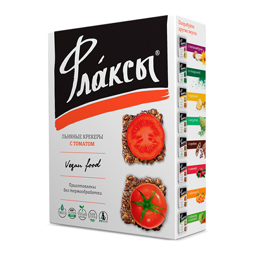 Флаксы с томатом 90гр, Компас здоровья фото 1 — 65fit