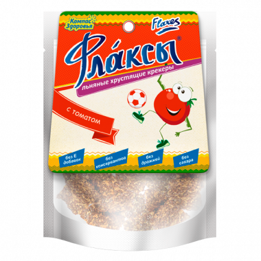 Флаксы с томатом 90гр, Компас здоровья — 65fit