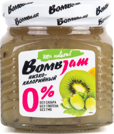 BOMBBAR Джем низкокалорийный BombJam &quot;Киви-крыжовник&quot; 250г — 65fit