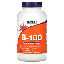 NOW Vitamin B-100 250 Veg Capsules — 65fit