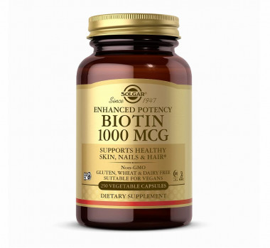 #SOLGAR Biotin 1000 mcg 250 vegetable capsules — 65fit