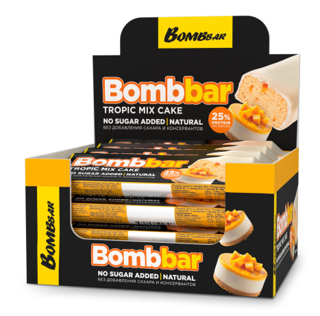 BOMBBAR Батончик глазированный Торт Тропический микс" 40г/30 фото 1 — 65fit