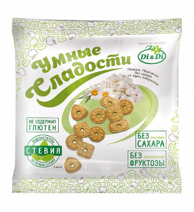 УМНЫЕ СЛАДОСТИ Печенье Творожное без сахара 160г — 65fit