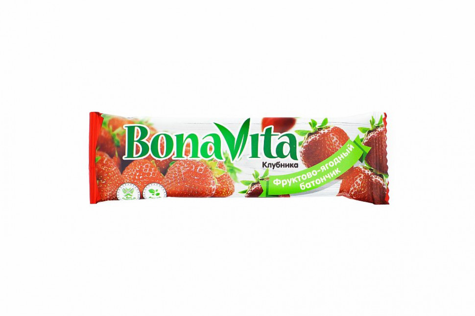 BONA VITA Батончик фруктово-ягодный Клубника 40г фото 1 — 65fit