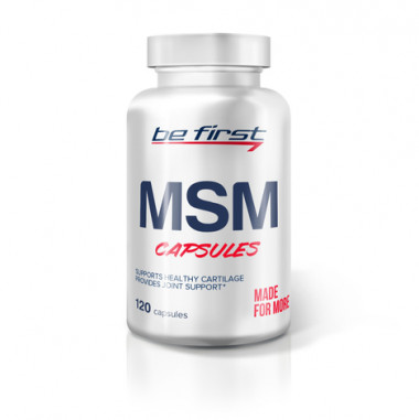 BE FIRST MSM capsules │Метилсульфонилметан 120 капсул — 65fit
