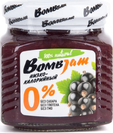 BOMBBAR Джем низкокалорийный BombJam &quot;Черная смородина&quot; 250г — 65fit