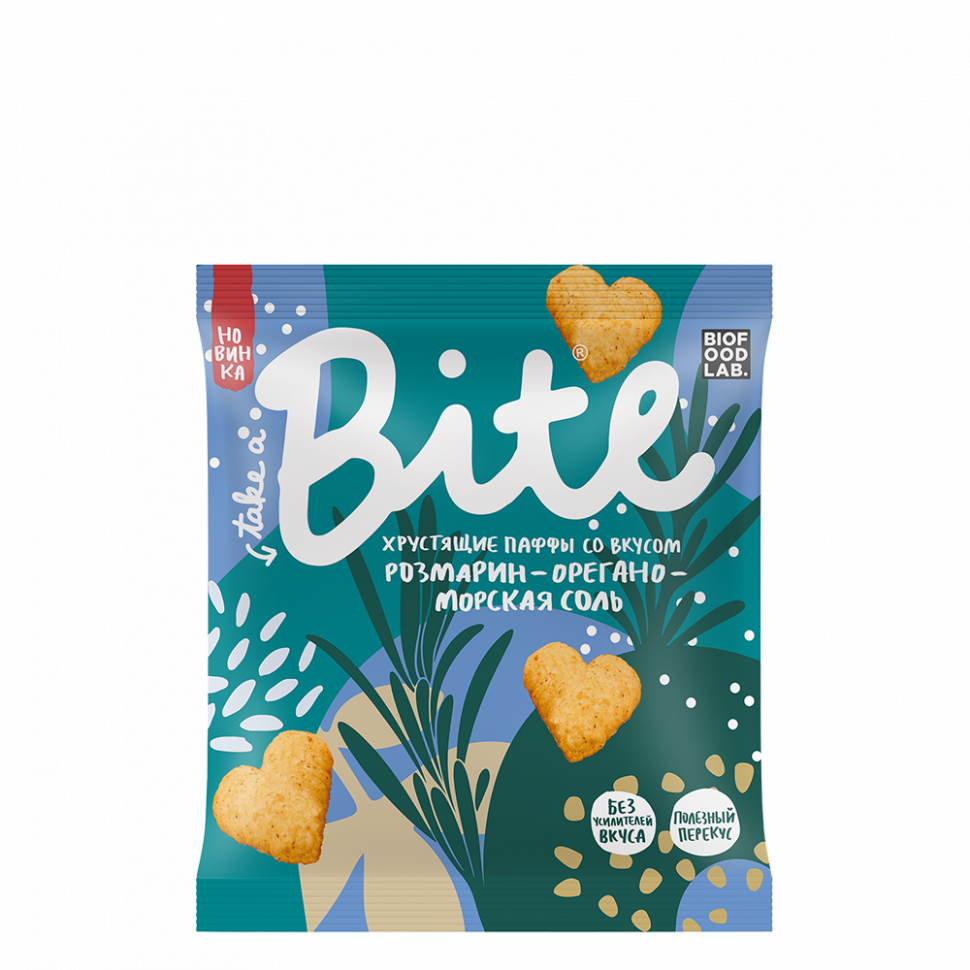 BITE Паффы хрустящие со вкусом «Орегано-розмарин-морская соль» 30г фото 1 — 65fit