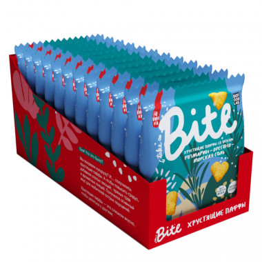BITE Паффы хрустящие со вкусом «Орегано-розмарин-морская соль» 30г — 65fit