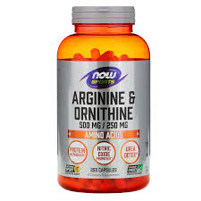 NOW Аминокислоты Arginine &amp; Ornithine 500mg /250mg  250 Veg Capsules — 65fit