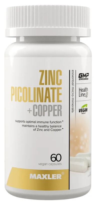 #MAXLER Zinc Picolinate + Copper 60 vcaps фото 1 — 65fit