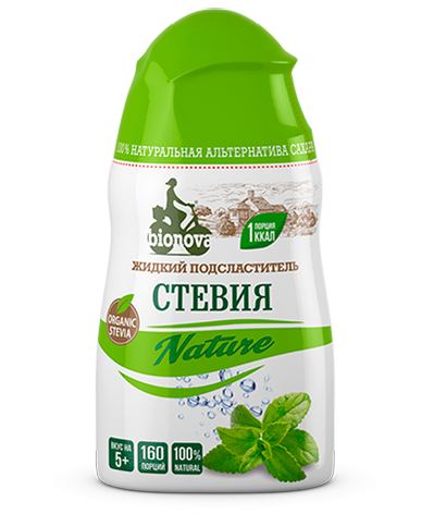 Жидкий сахарозаменитель Стевия 80гр, Bionova фото 1 — 65fit