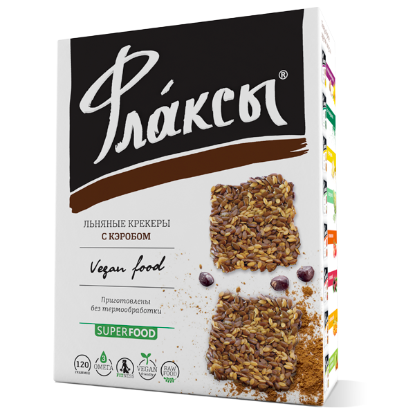 Флаксы с кэробом 120гр, Компас здоровья фото 1 — 65fit
