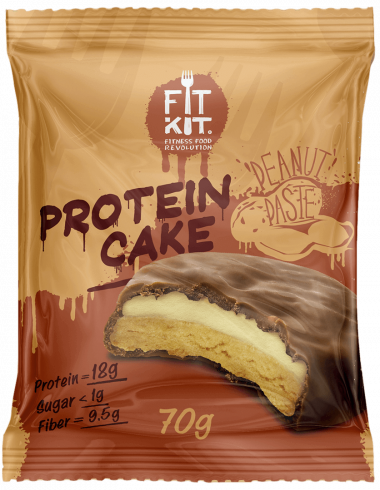 FIT KIT Protein Cake Арахисовая паста 70г/24 — 65fit