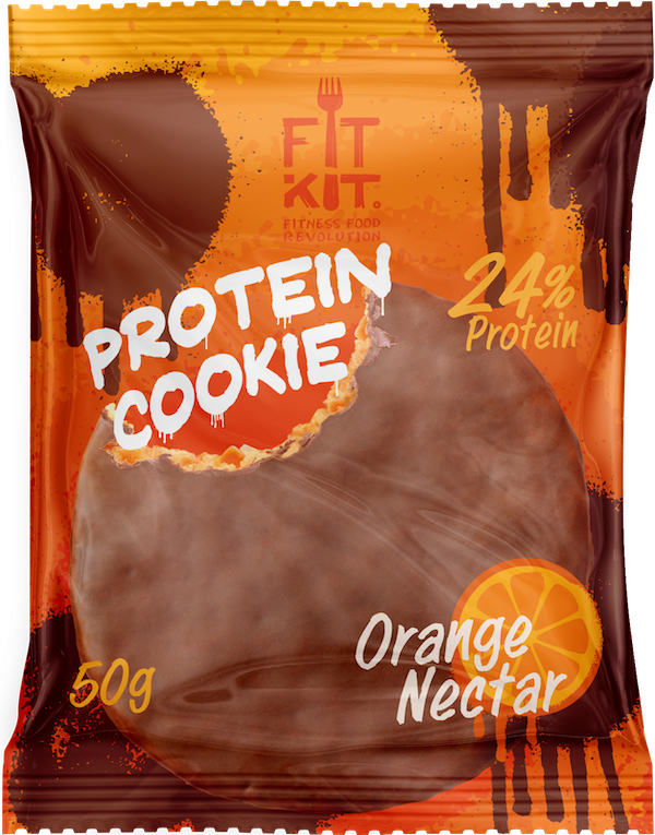FIT KIT Choco Protein Cookie Апельсиновый нектар 50г/24 фото 1 — 65fit