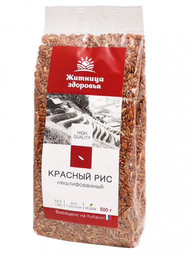ЖИТНИЦА ЗДОРОВЬЯ Рис красный нешлифованный 500г — 65fit
