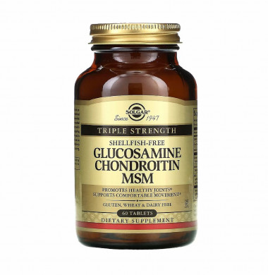 #SOLGAR Triple Strength Glucosamine Chondroitin MSM 60 Tablets — 65fit