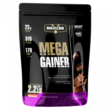 Mega Gainer Stawberry 1kg, Maxler — 65fit