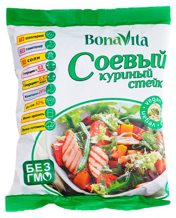 BONA VITA Соевое мясо Куриный стейк 80г фото 1 — 65fit