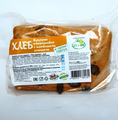 ЕШЬ ЗДОРОВО Хлеб Кукурузно-амарантовый с тыквенными семечками 300г — 65fit