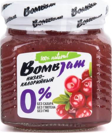 BOMBBAR Джем низкокалорийный BombJam &quot;Брусника&quot; 250г — 65fit