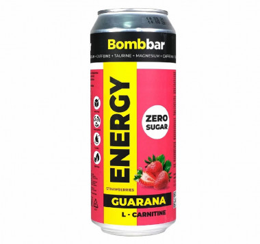 BOMBBAR Напиток б/а L-CARNITINE Клубника-земляника ж/б 0,5л — 65fit