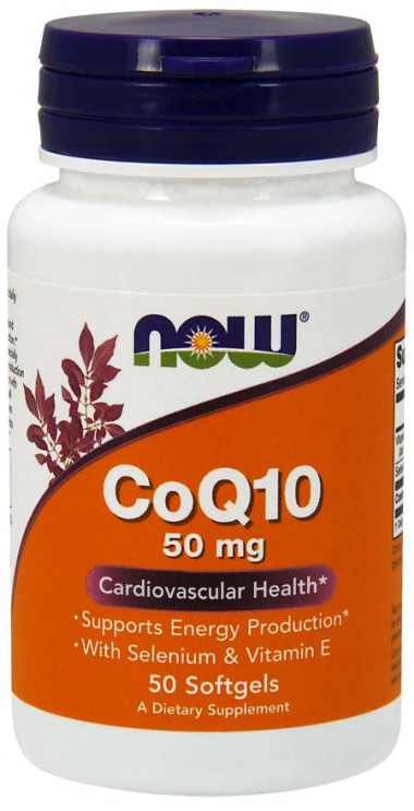 #NOW CoQ10 50 mg With Selenium &amp; Vitamin E 50 Softgels — 65fit