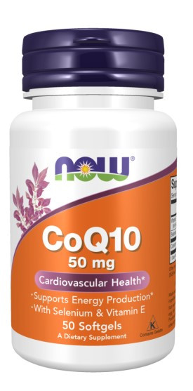 #NOW CoQ10 50 mg With Selenium &amp; Vitamin E 50 Softgels — 65fit
