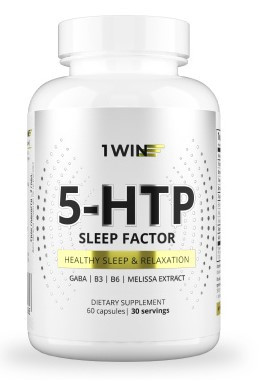 1WIN 5HTP Формула сна, 5HTP Sleep Formula, 60 капсул, бад — 65fit