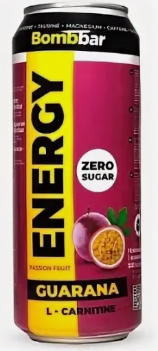 ТМ Bombbar Напиток б/а газированный &quot;L-Карнитин с гуараной&quot; со вкусом Маракуйи ж/б 500мл — 65fit