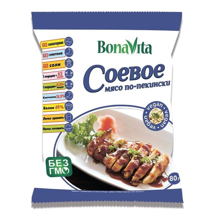 BONA VITA Соевое мясо По-пекински 80г фото 1 — 65fit